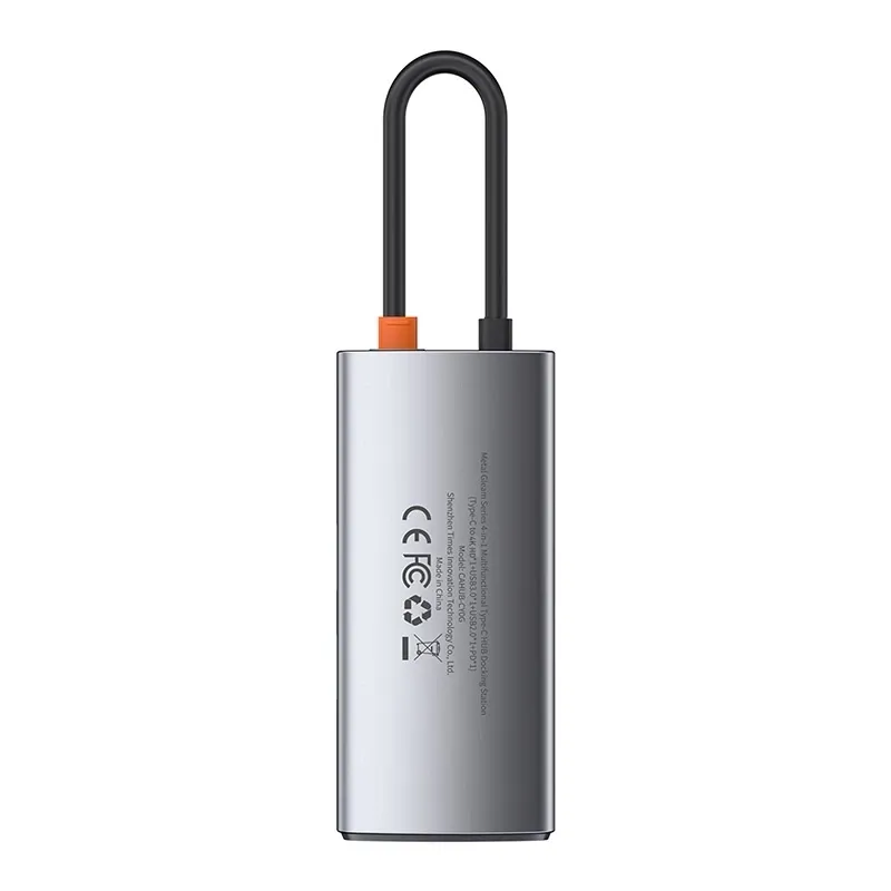 Hub 4in1 Baseus Metal Gleam Series, USB-C to USB 3.0 + USB 2.0 + HDMI + USB-C PD